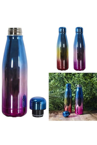 Bouteille de transport en acier inoxydable - 50 cl - Modèle aléatoire