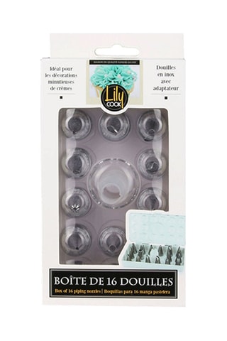 16 douilles en acier inoxydable - 3 x 4 cm