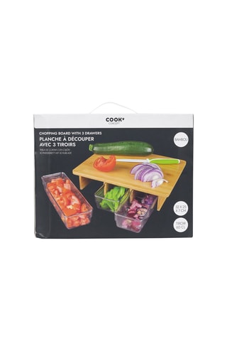 Planche à découper en bambou - 30 x 25 x 7 cm