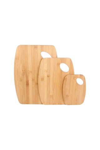 3 planches à découper en bambou - 20 à 38 cm