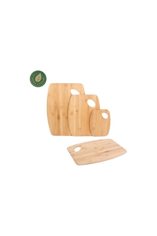 3 planches à découper en bambou - 20 à 38 cm