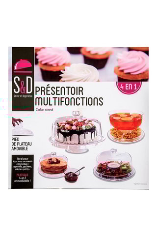 Présentoir à gâteaux 4-en-1 - 30,9 cm