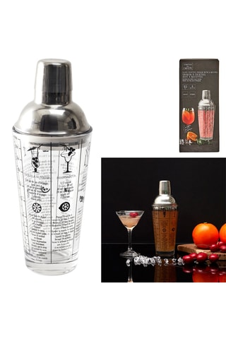 Shaker avec recettes en verre borosilicate - 450 ml