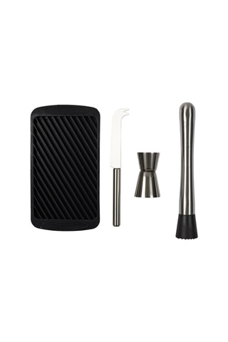 Lot de 4 accessoires à mojito en acier inoxydable et silicone