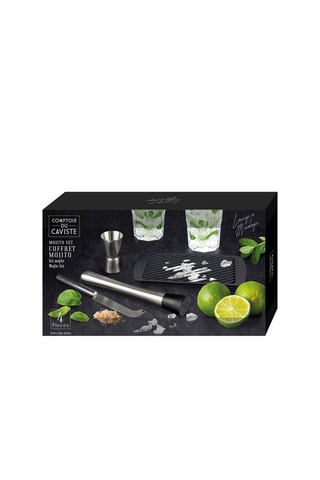 Lot de 4 accessoires à mojito en acier inoxydable et silicone