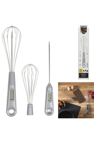 Fouet 2-en-1 en acier inoxydable