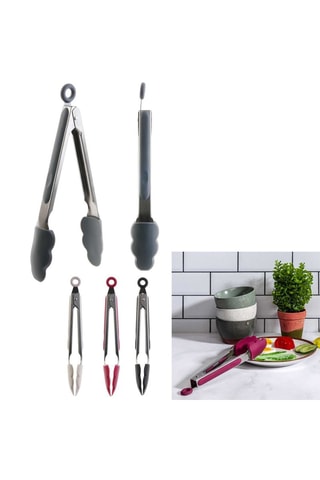 Pince de cuisine en silicone - 3,5 x 26,5 x 4 cm - Modèle aléatoire