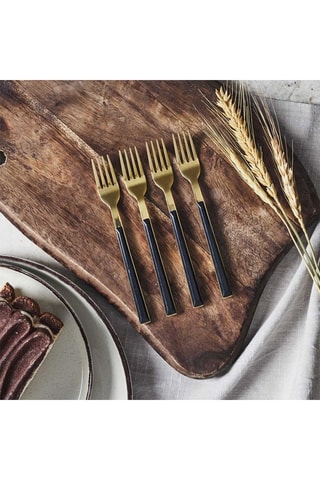 4 fourchettes à dessert en acier inoxydable