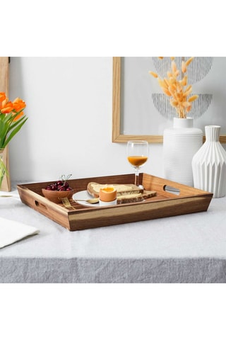 Plateau de service en acacia - 42 x 5 x 33 cm