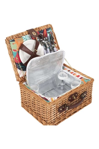 Panier pique-nique isotherme avec vaisselle - 4 personnes - Modèle aléatoire