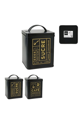 Boîte à café et sucre - 1,5 l - Modèle aléatoire