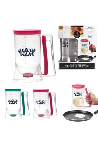 Verseur à pâte à piston en acier inoxydable et silicone - 90 cl - Modèle aléatoire