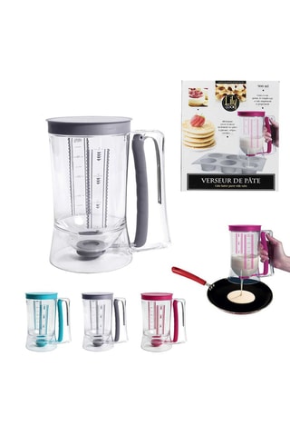 Verseur à pâte à piston en acier inoxydable et silicone - 90 cl - Modèle aléatoire