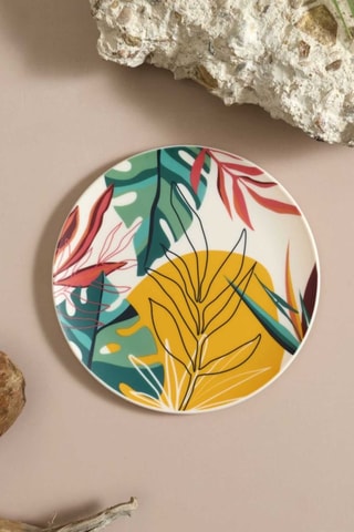 6 assiettes Paradis Exotique - 20 cm