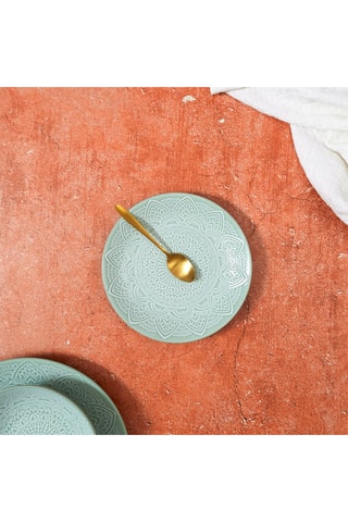 6 assiettes plates en grès Mirage - 19,5 cm