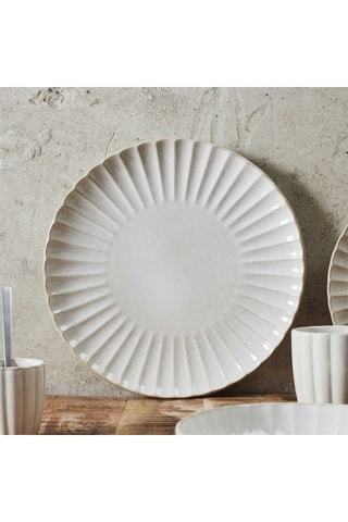 6 assiettes de présentation en grès Vlora - 32 cm