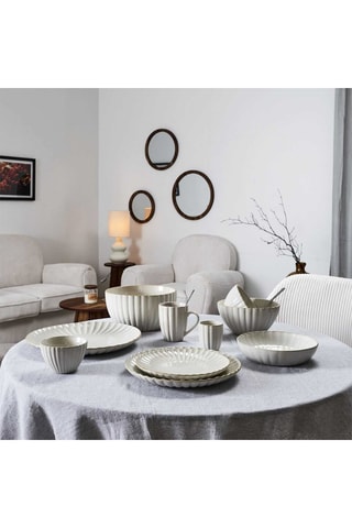 6 assiettes de présentation en grès Vlora - 32 cm