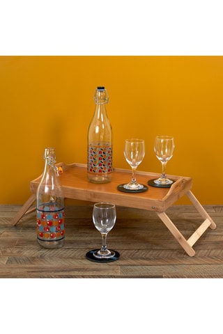 Plateau dépliant en bambou - 45,5 x 30 x 17 cm