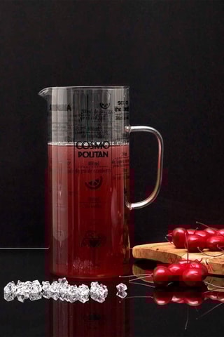 Pichet en verre borosilicate avec 6 recettes - 200 cl