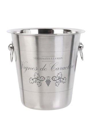 Seau à champagne en acier inoxydable - 22 cm - Modèle aléatoire