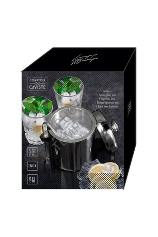 Seau à glace en acier inoxydable - 1,3 l