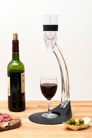 Aérateur de vin avec support - Noir