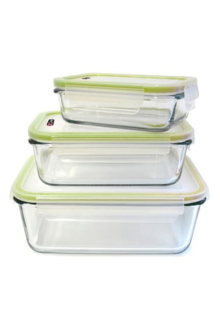 3 plats avec couvercle hermétique en silicone - Coloris aléatoire