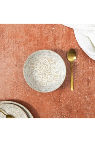 6 assiettes creuses en grès Mirage - 18,5 cm