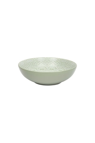 6 assiettes creuses en grès Mirage - 18,5 cm