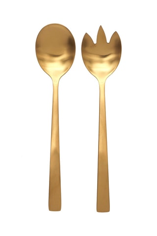 2 couverts à salade en acier inoxydable