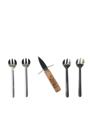 Coffret à huîtres en acier inoxydable - 4 personnes