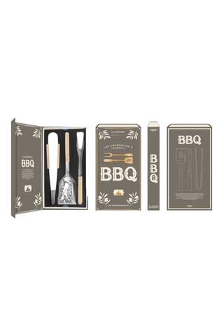 Coffret barbecue en acier inoxydable - 3 pièces
