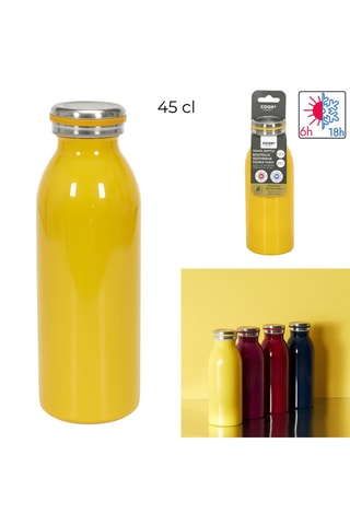 Bouteille isotherme en acier inoxydable - Modèle aléatoire - 45 cl