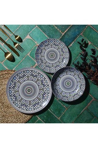 6 assiettes creuses en céramique - 20 cm