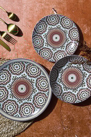 6 assiettes à dessert en céramique - 20 cm