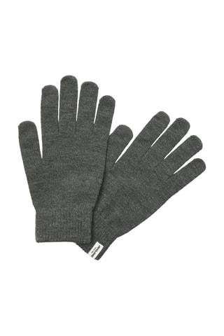 Gants et bonnet - Gris foncé chiné