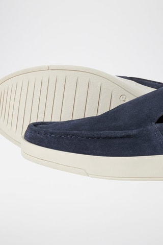 Mocassins en nubuck - Bleu
