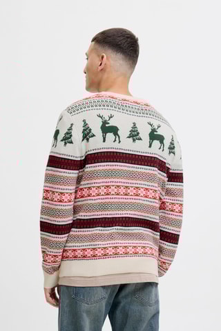 Pull - Gris clair et vert