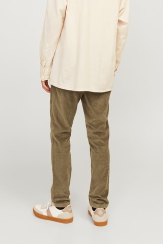 Pantalon slim en velours - Marron