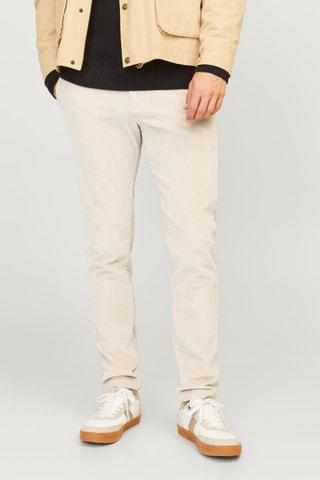 Pantalon slim en velours - Gris