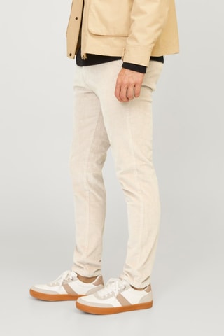 Pantalon slim en velours - Gris