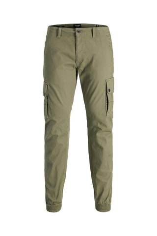 Pantalon cargo en coton biologique - Vert olive