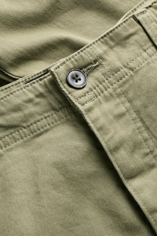 Pantalon cargo en coton biologique - Vert olive
