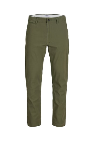 Chino en coton biologique - Vert olive