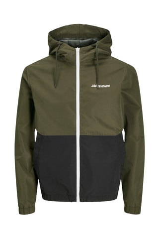 Veste à capuche - Kaki et noir