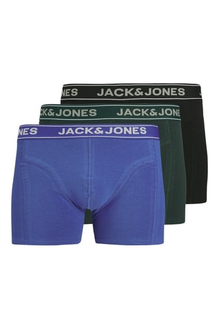 3 boxers en coton biologique - Bleu clair et vert foncé