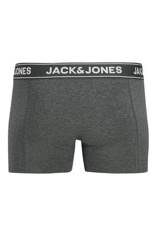 3 boxers en coton biologique - Gris foncé chiné et vert foncé