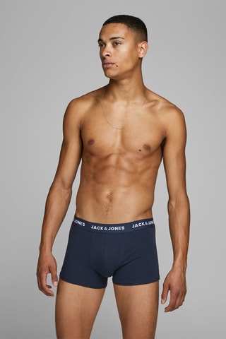 5 boxers - Bleu, bordeaux et noir