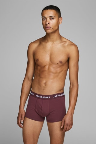 5 boxers - Bleu, bordeaux et noir