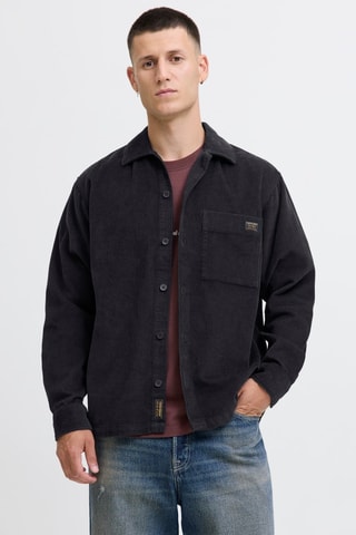 Chemise en velours en coton biologique - Noir